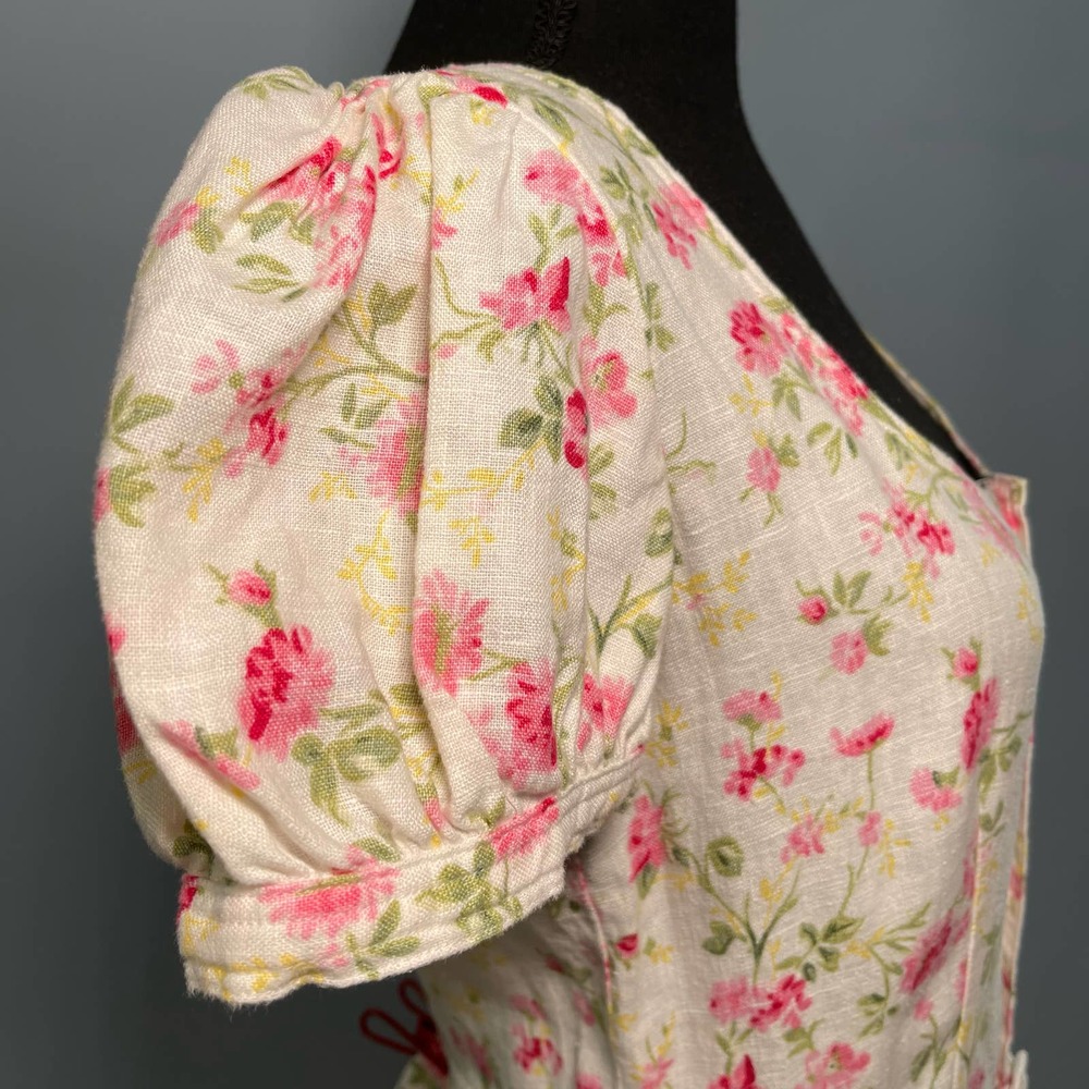 Floral Linen Elizabeth Dress Sweet Pea POLO Ralph Lauren Size 2 NWT - Picture 5 of 15